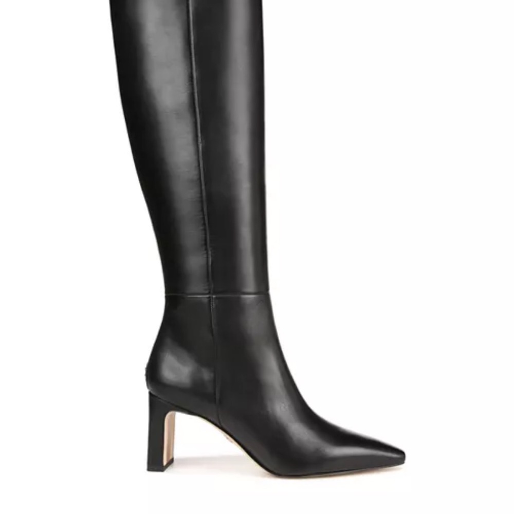 Sam Edelman Women's Sylvia Pointed Toe Mid Heel Tall Boots